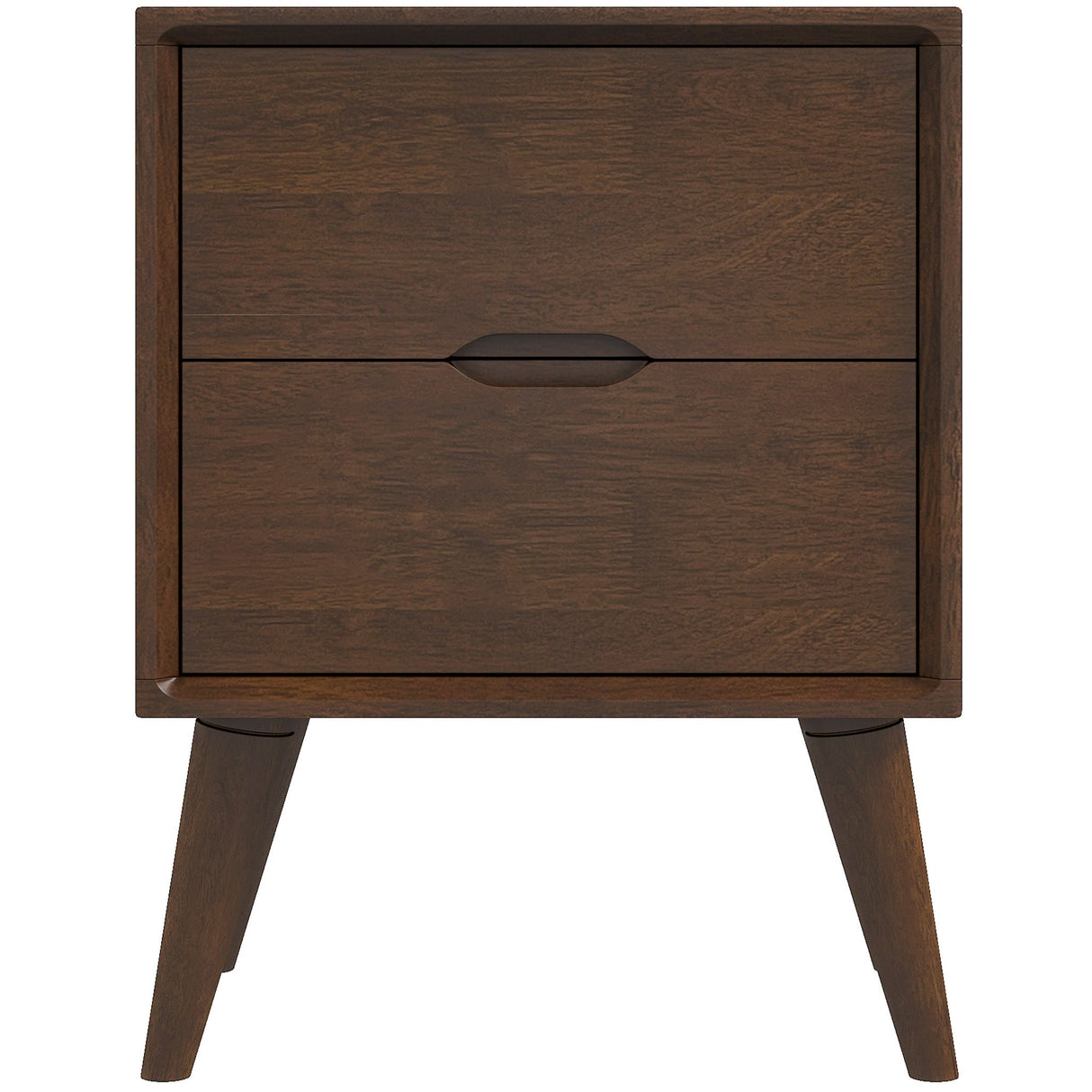 Alexandra Walnut Nightstand - 2 Drawers by Ashcroft Furniture at Eve Furniture