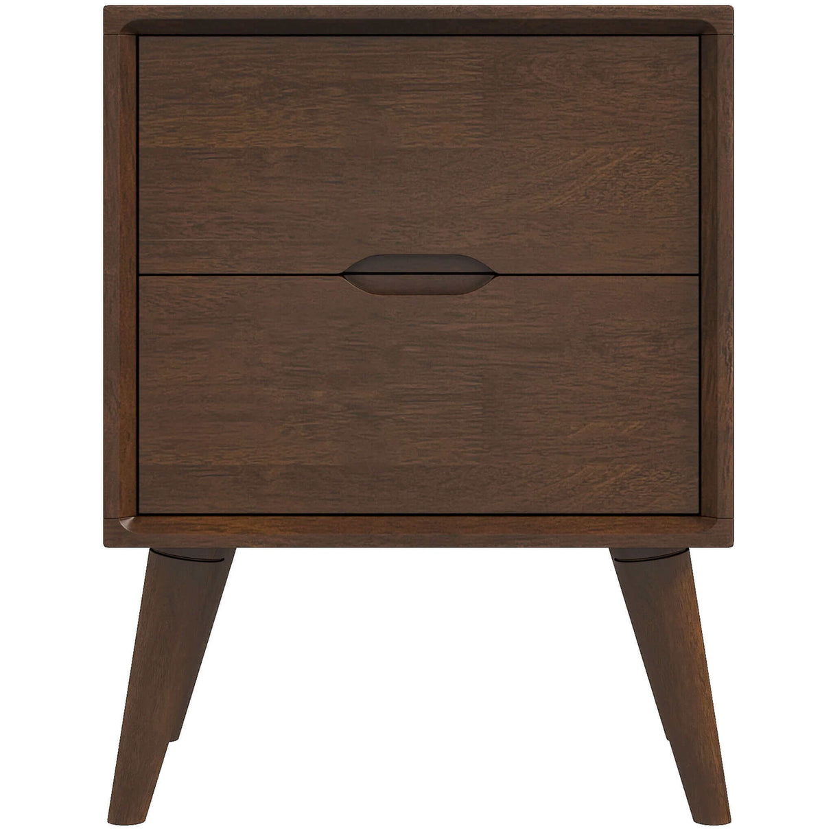 Alexandra Walnut Nightstand - 2 Drawers by Ashcroft Imports at Eve Furniture