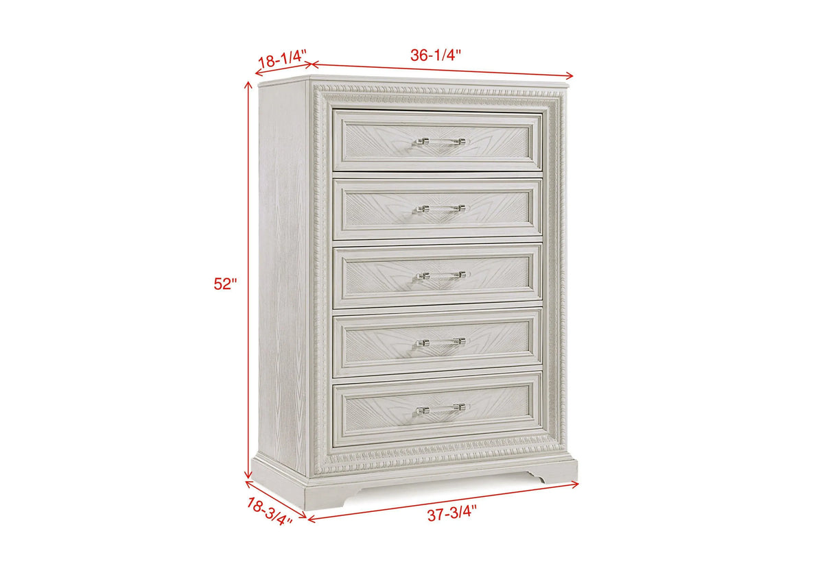 Alexandria Whitewash Panel Bedroom Set by Crown Mark at Eve Furniture
