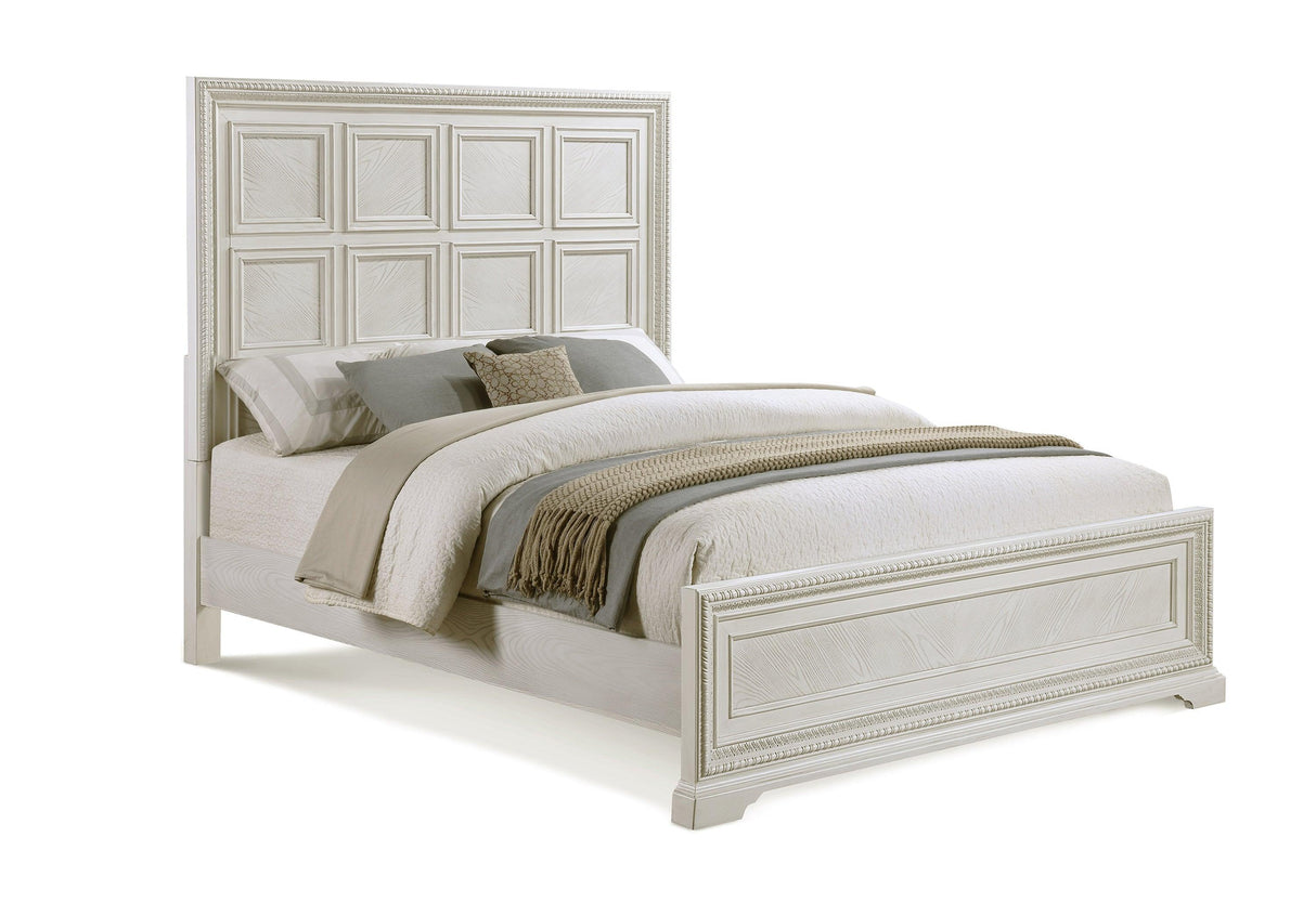 Alexandria Whitewash Panel Bedroom Set by Crown Mark at Eve Furniture