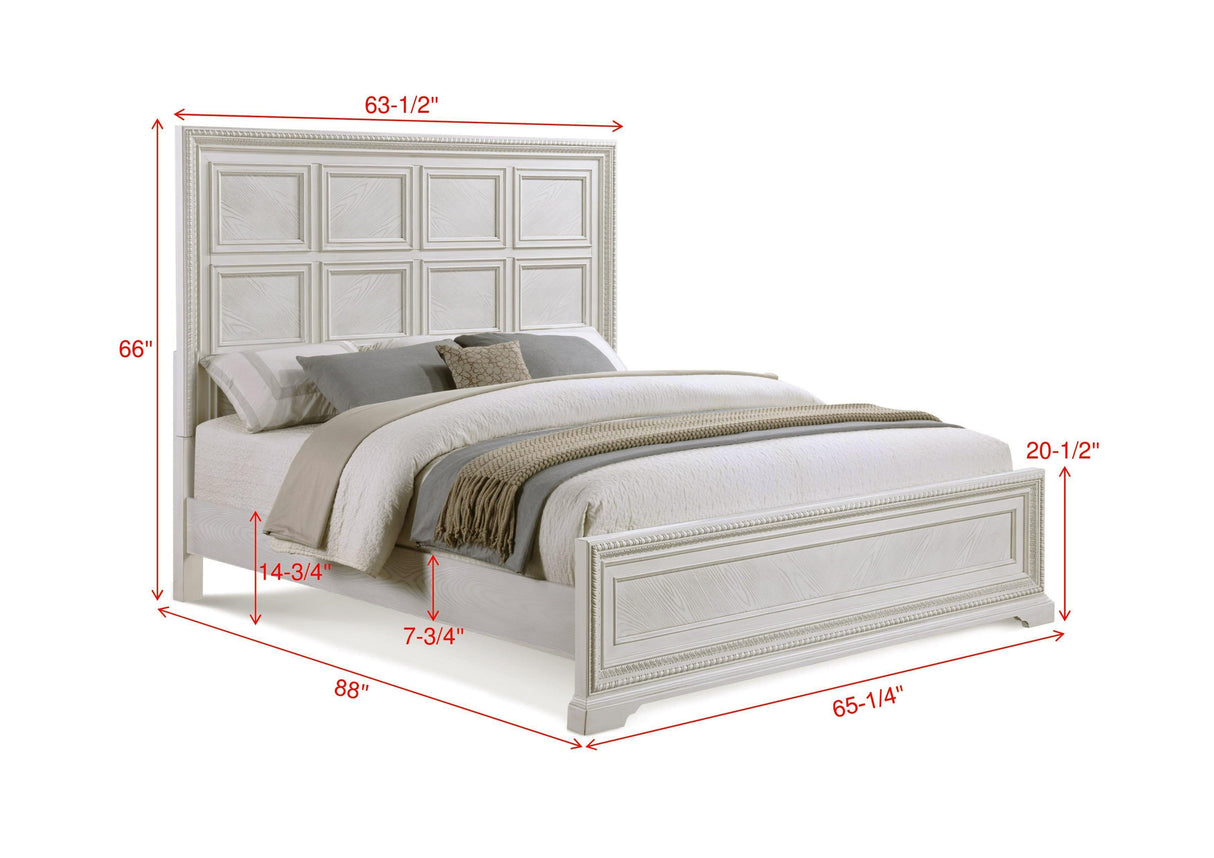 Alexandria Whitewash Panel Bedroom Set by Crown Mark at Eve Furniture