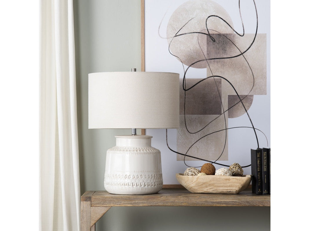 Alexis Beige Table Lamp by Crestview at Eve Furniture