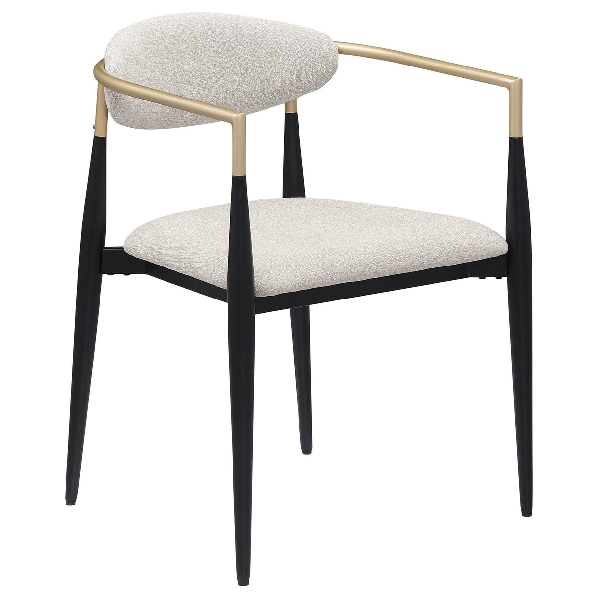 Alexis Upholstered Dining Arm Chair Beige (Set of 2) by Coaster at Eve Furniture