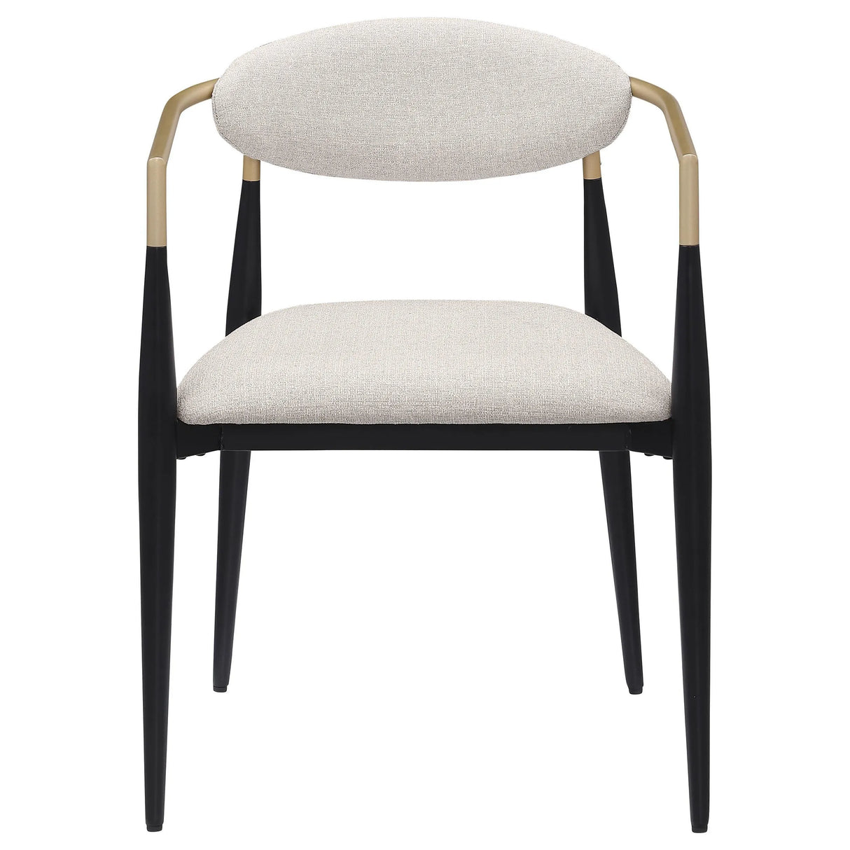 Alexis Upholstered Dining Arm Chair Beige (Set of 2) by Coaster at Eve Furniture