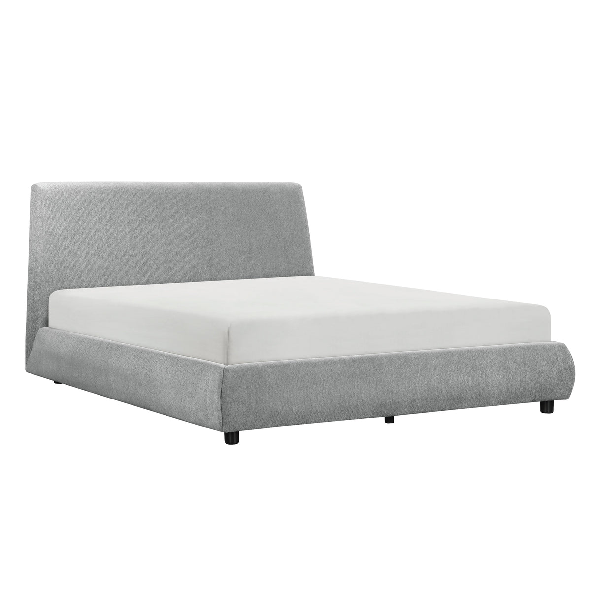 Alford Gray Full Upholstered Platform Bed by Homelegance at Eve Furniture