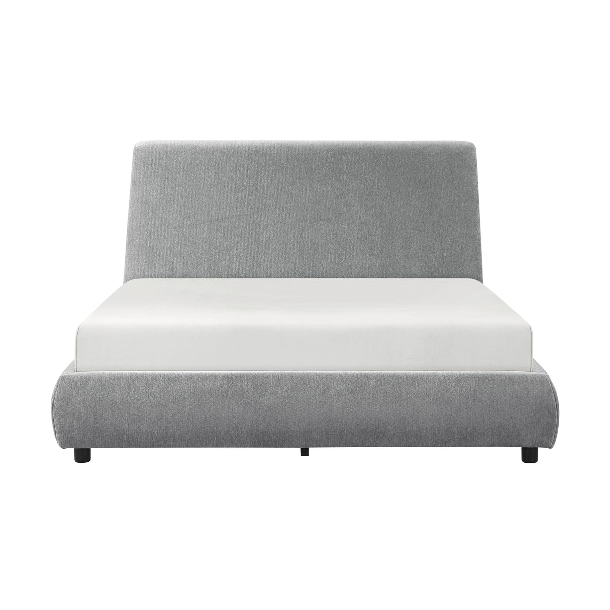 Alford Gray Full Upholstered Platform Bed by Homelegance at Eve Furniture