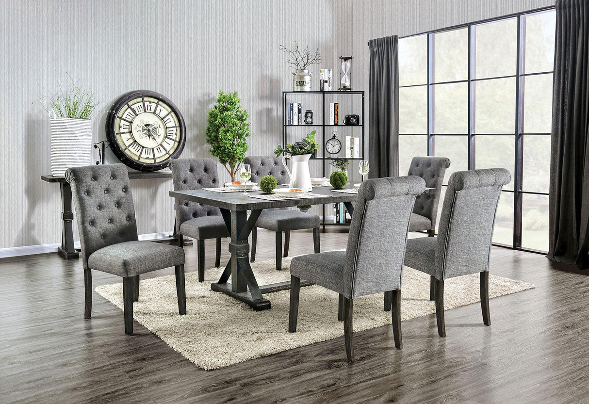 Alfred Antique Black Dining Table by Furniture of America at Eve Furniture