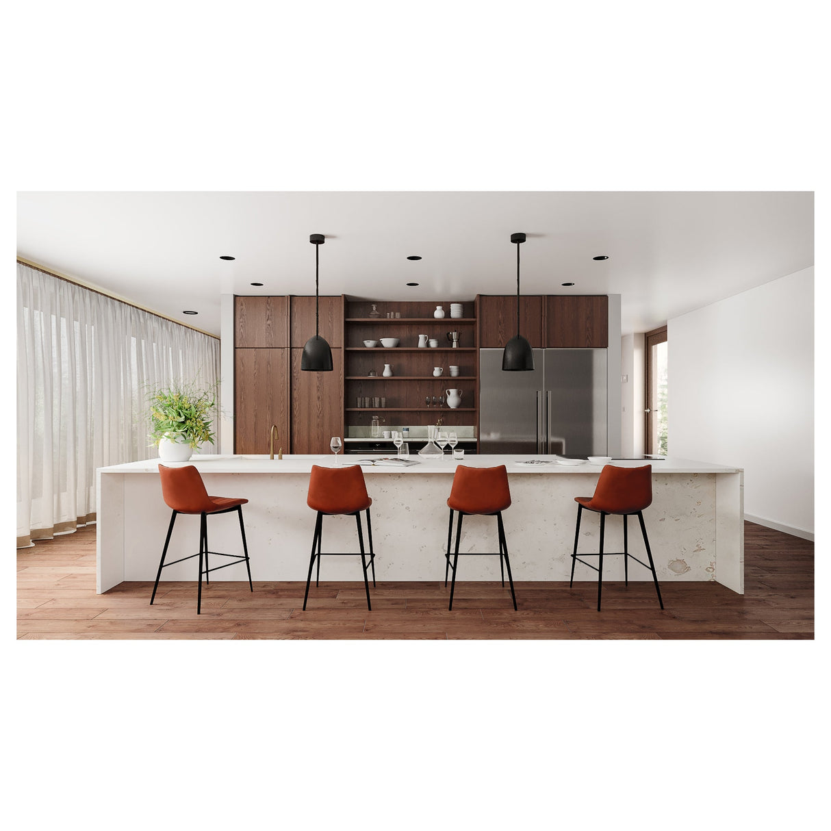Alibi Brown Counter Stool (Set of 2) by MOES at Eve Furniture