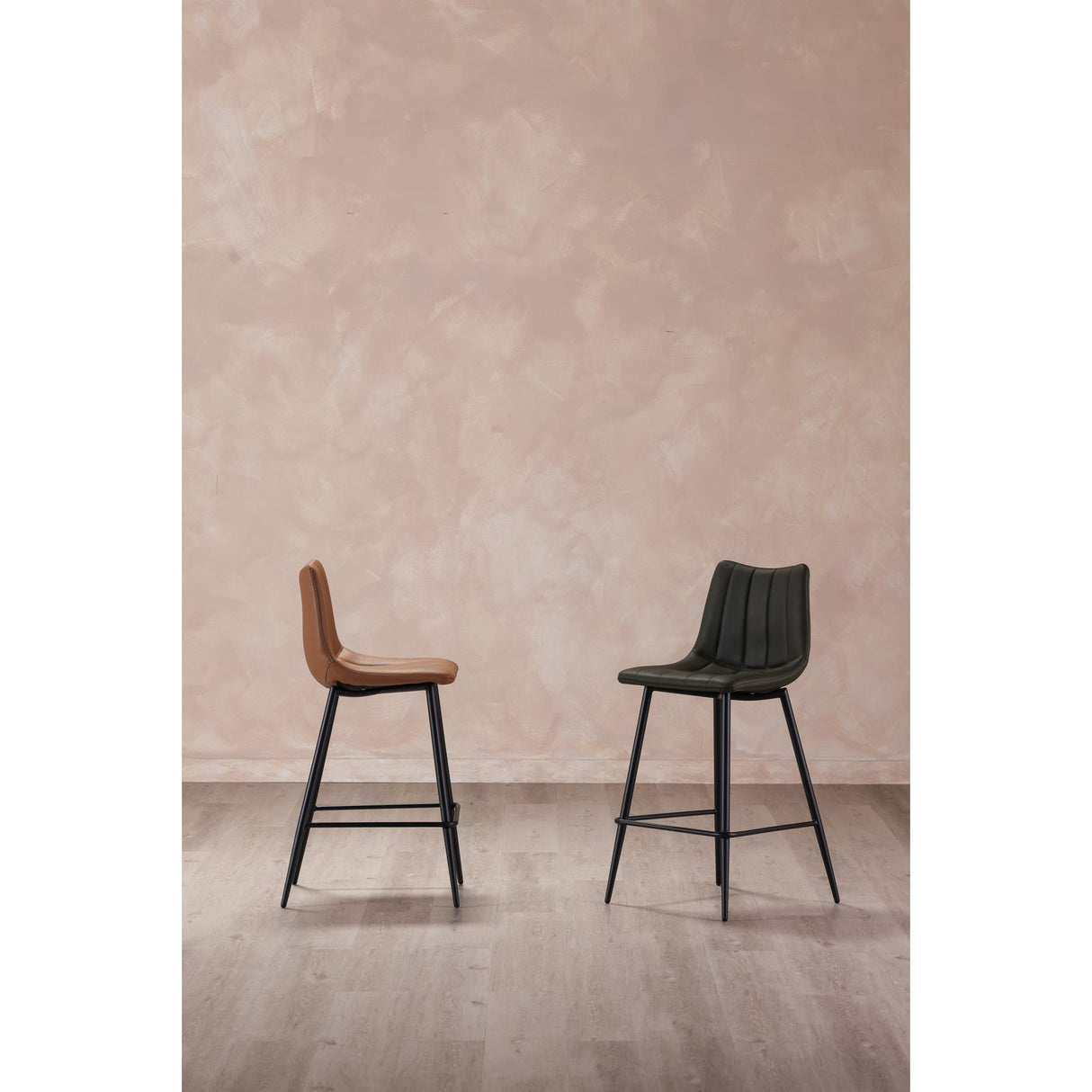Alibi Dark Green Counter Stool (Set of 2) by Moe's Home at Eve Furniture
