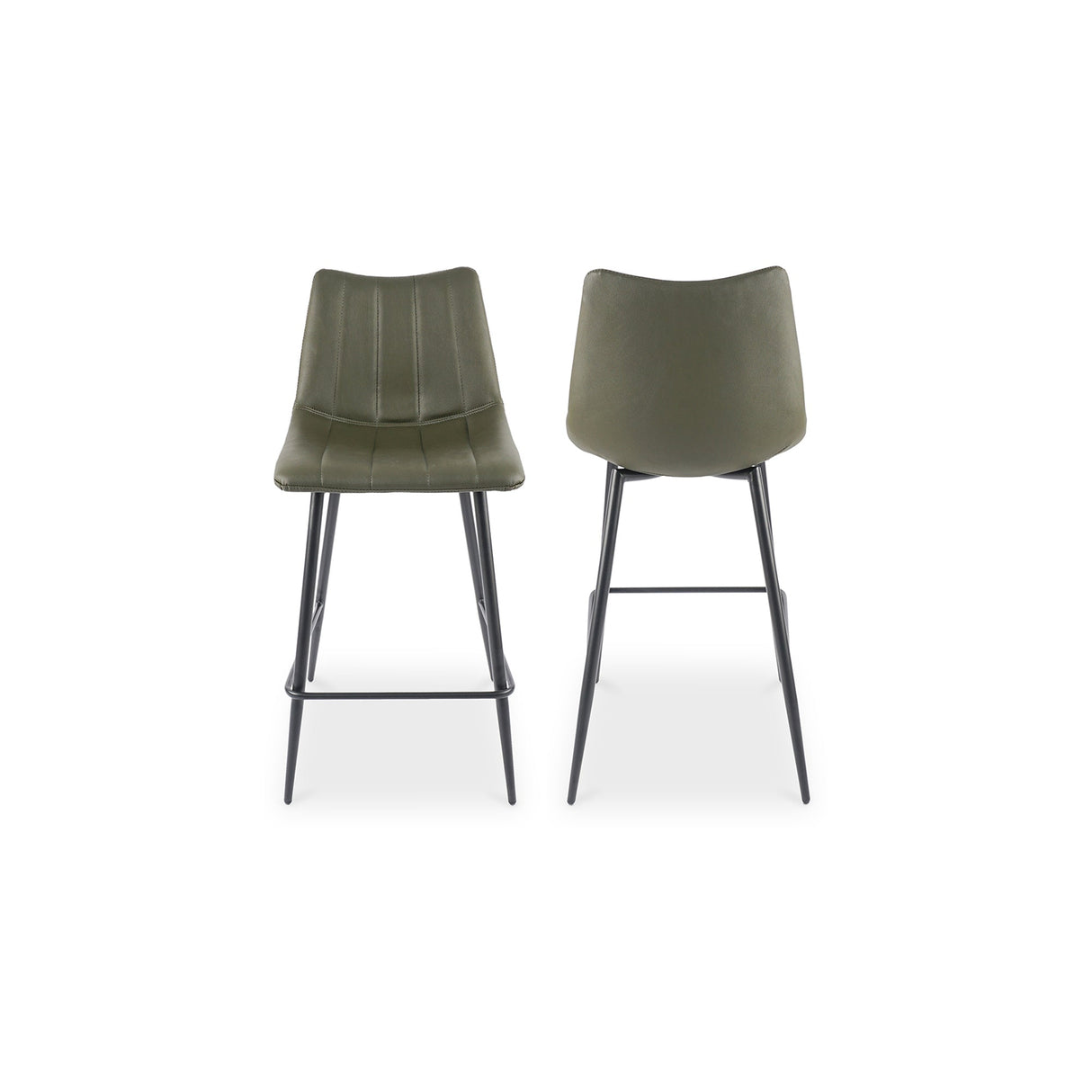 Alibi Dark Green Counter Stool (Set of 2) by Moe's Home at Eve Furniture