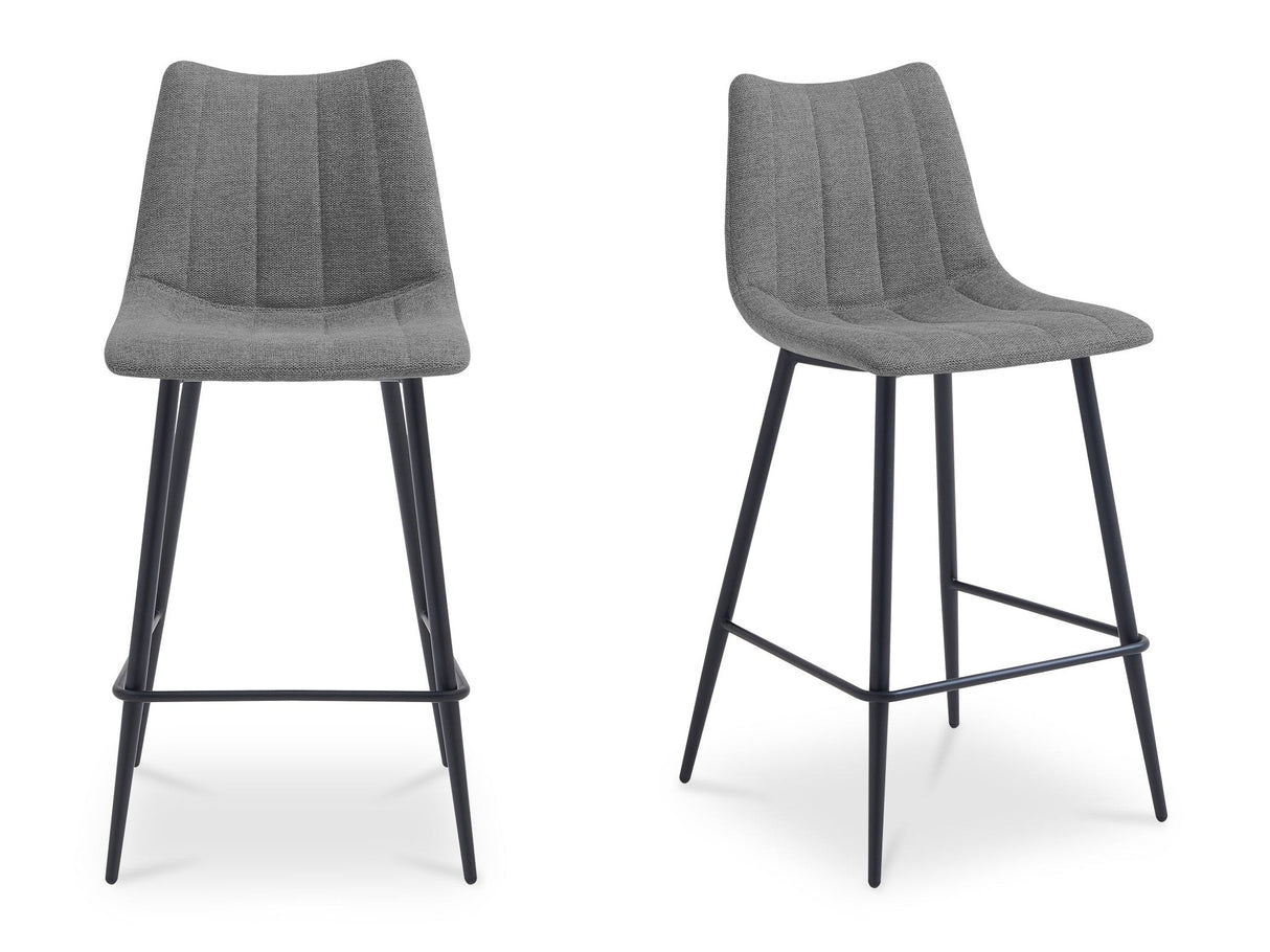 Alibi Dark Grey Bar Stool (Set of 2) by Moe's Home at Eve Furniture