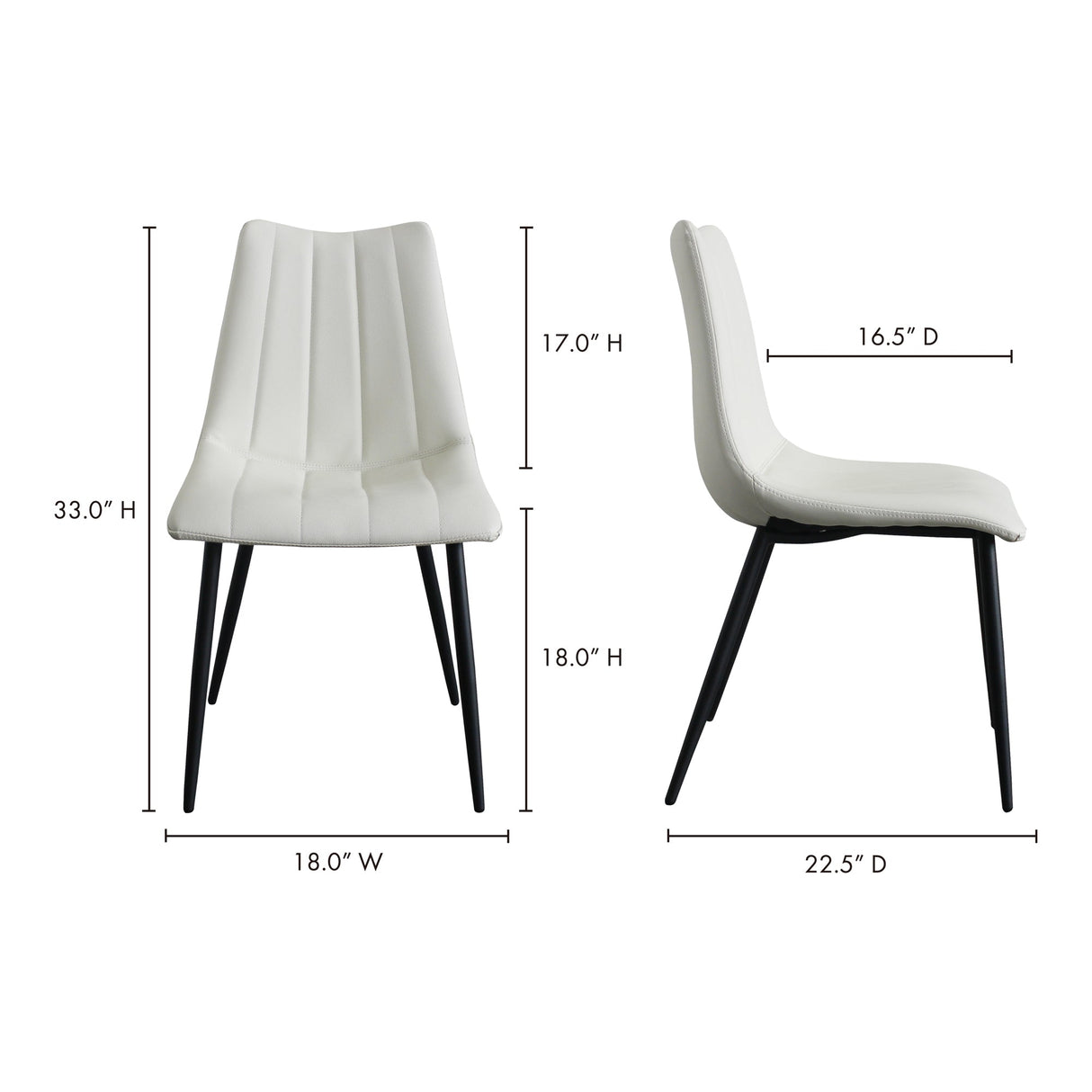Alibi Ivory Dining Chair (Set of 2) by MOES at Eve Furniture