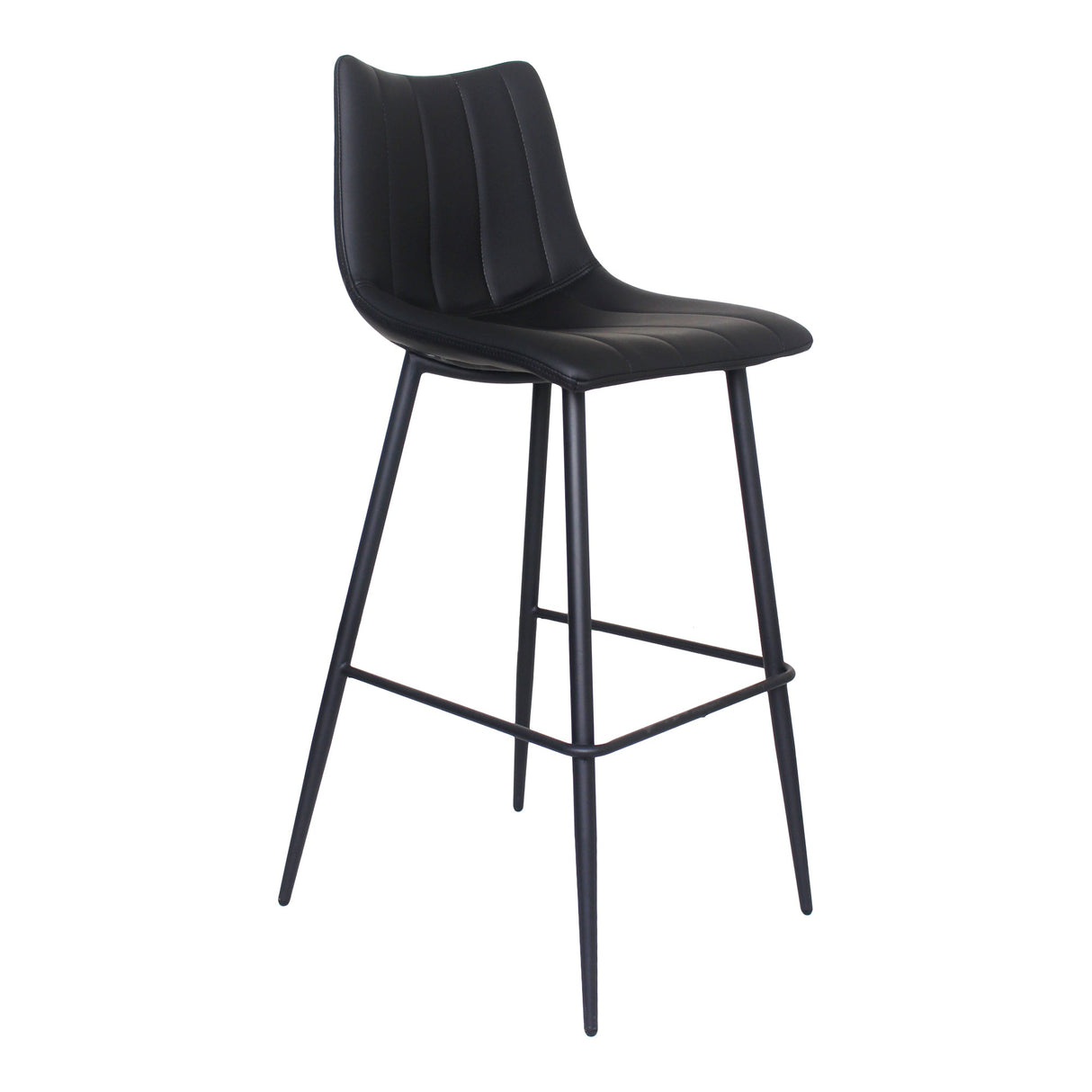 Alibi Matte Black Barstool (Set of 2) by Moe's Home at Eve Furniture