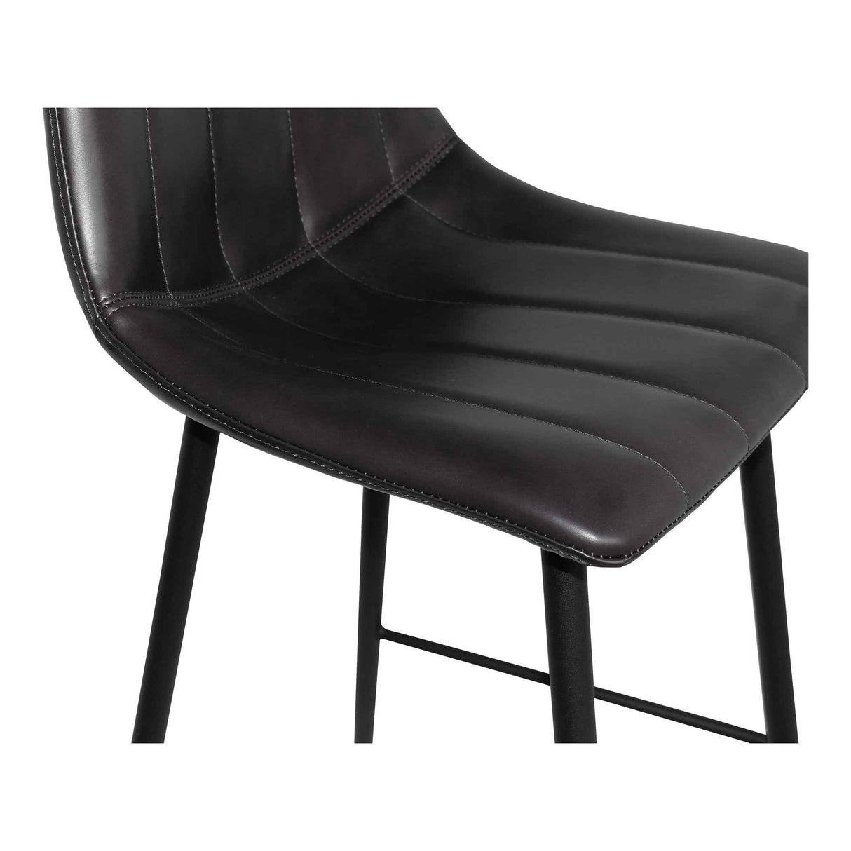 Alibi Matte Black Counter Stool (Set of 2)
