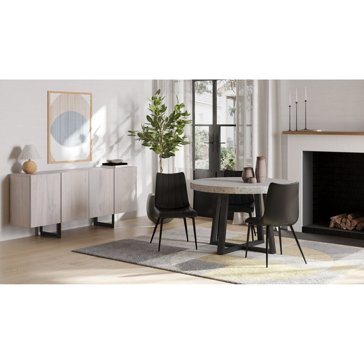 Alibi Matte Black Dining Chair (Set of 2) by Moe's Home at Eve Furniture