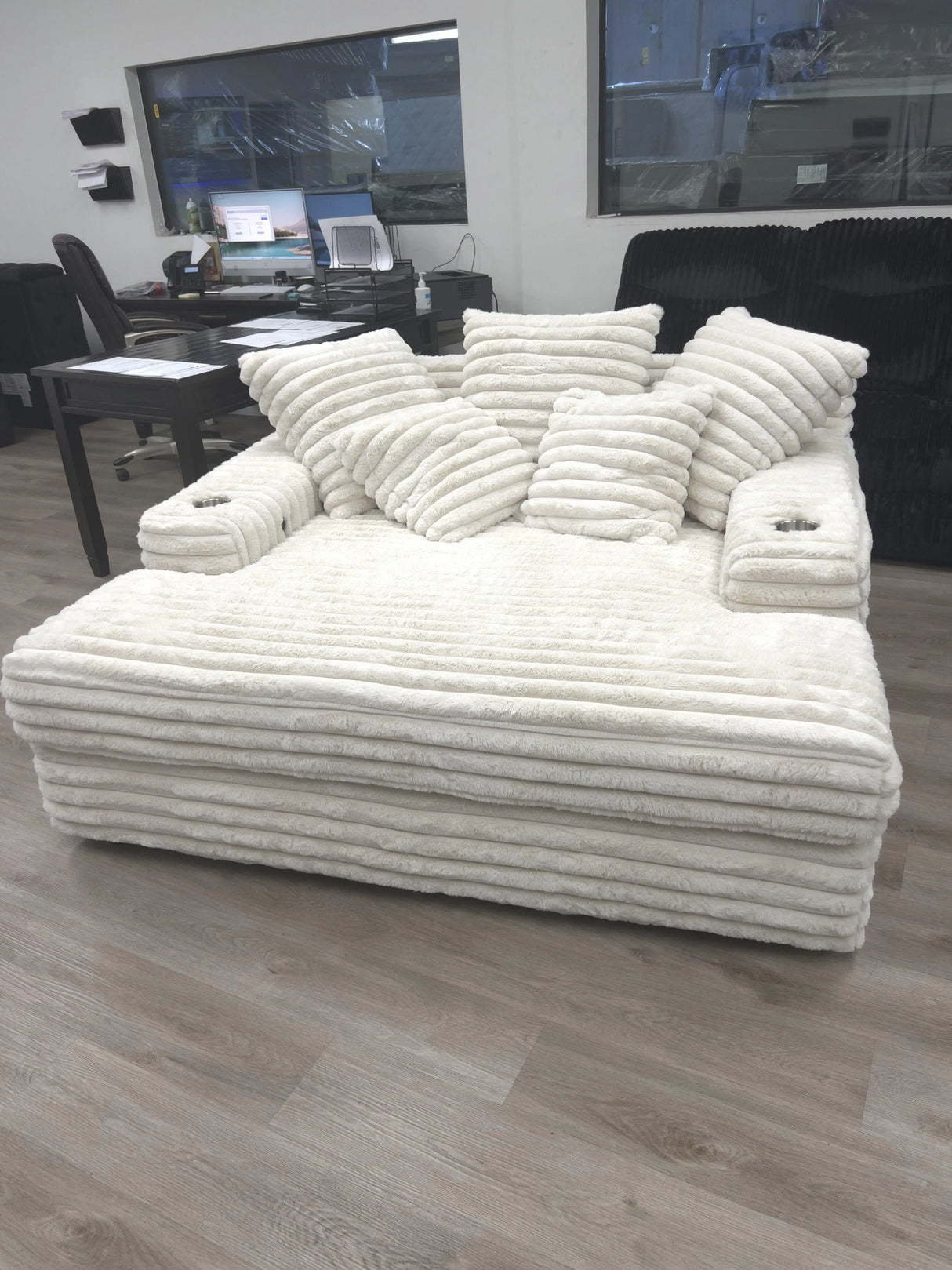 Align Beige Oversized Chaise Lounge by Happy Homes at Eve Furniture