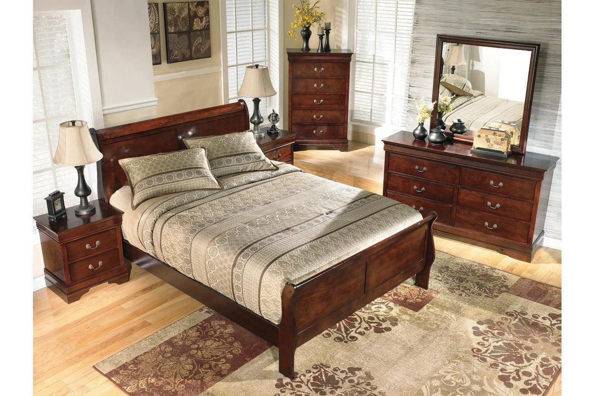 Alisdair Reddish Brown California King Sleigh Bed by Ashley at Eve Furniture