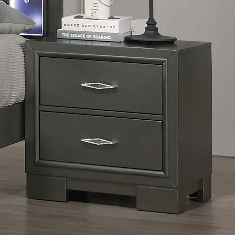 Alison Metallic Gray 5-Piece Queen Bedroom Set by Furniture of America at Eve Furniture
