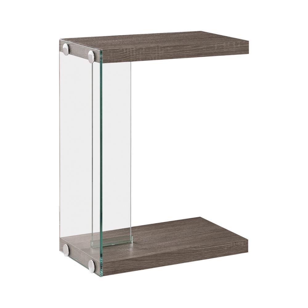 Alison Weathered Gray/Clear Accent Table by Coaster at Eve Furniture