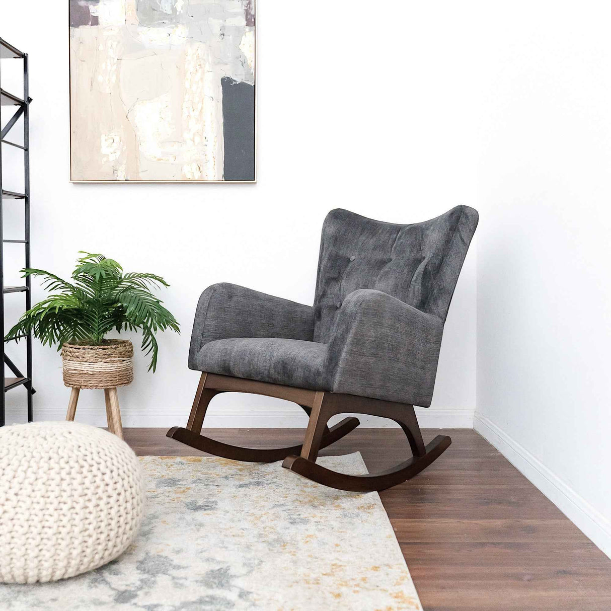 Alistair Gray Fabric Rocking Chair by Ashcroft Furniture at Eve Furniture