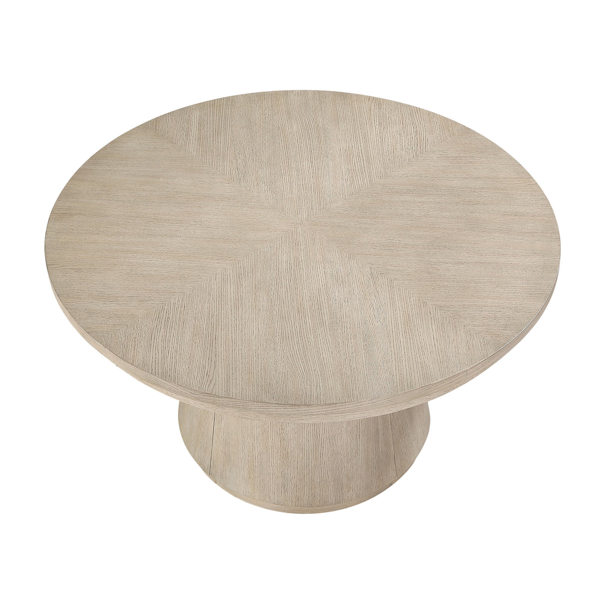 Alita Light Gray Natural Round Dining Table by Homelegance at Eve Furniture