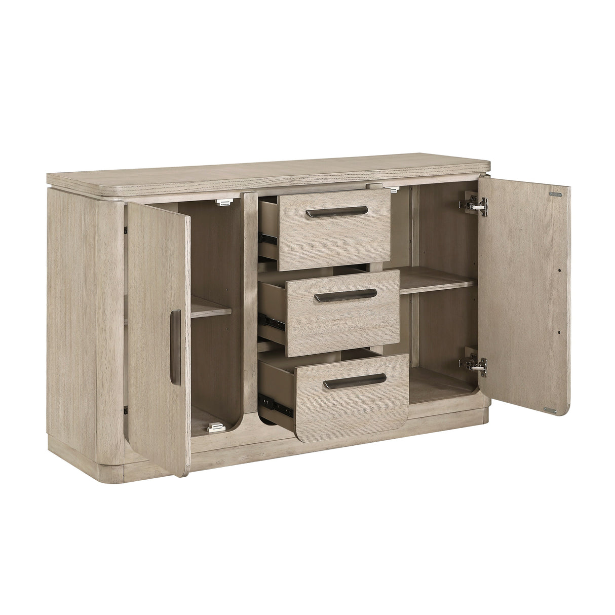 Alita Light Gray Natural Server by Homelegance at Eve Furniture