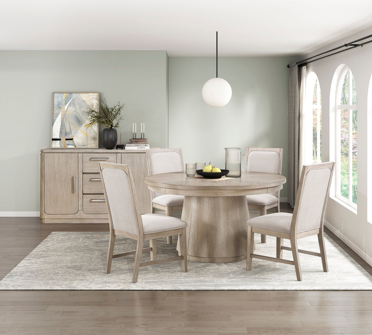 Alita Light Gray Natural/Beige Side Chair, Set of 2 by Homelegance at Eve Furniture
