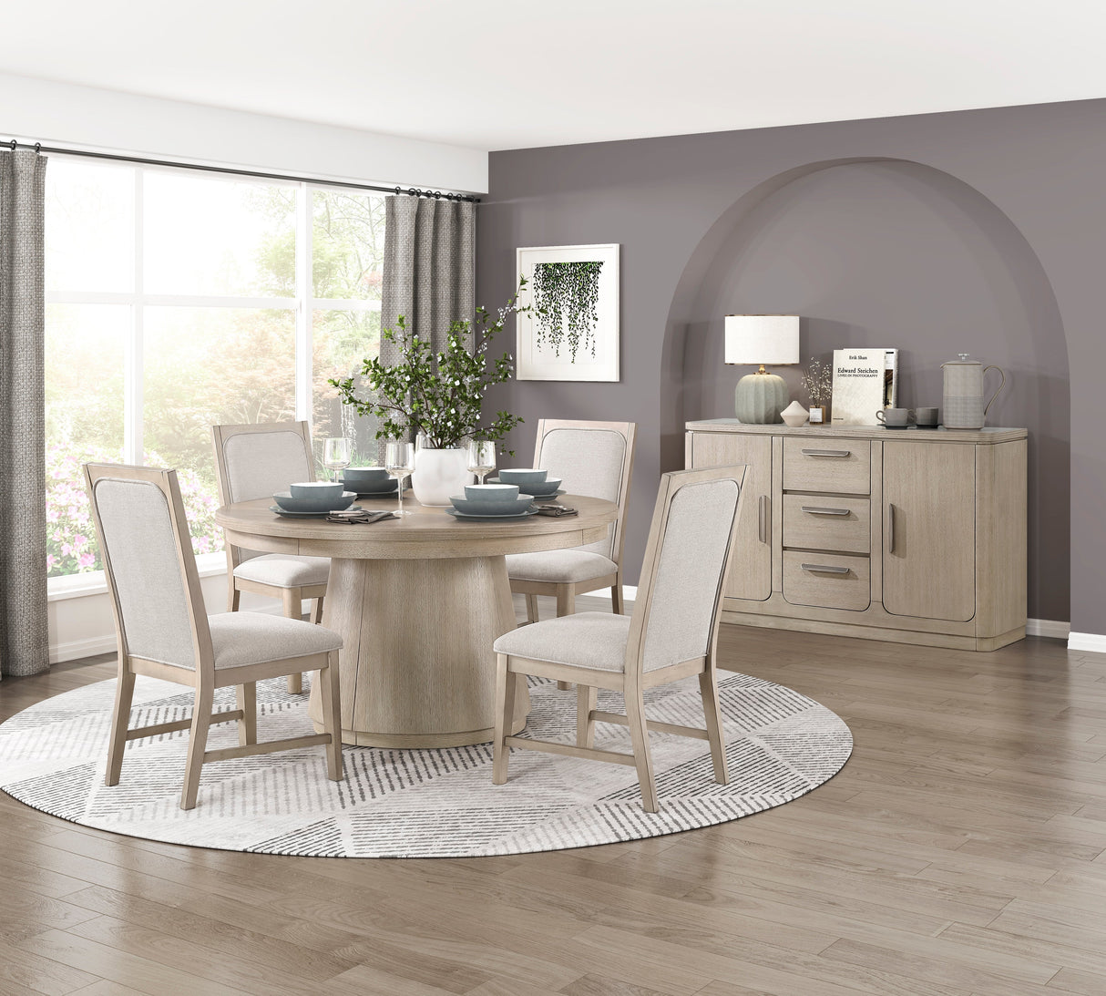 Alita Light Gray Natural/Beige Side Chair, Set of 2 by Homelegance at Eve Furniture
