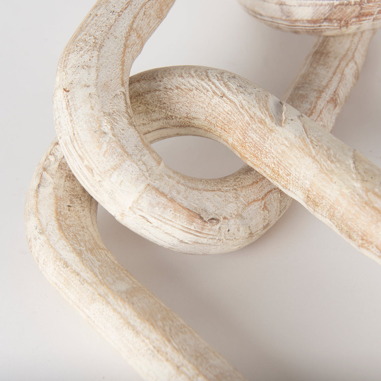 Alix 29.0L x 5.0W x 5.0H Beige Wooden Link Chain Decorative Object by Mercana at Eve Furniture