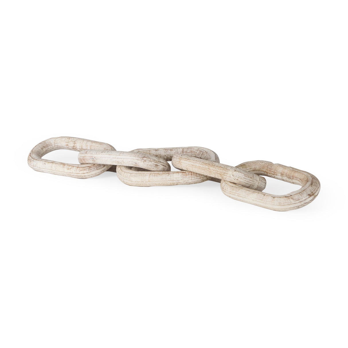 Alix 29.0L x 5.0W x 5.0H Beige Wooden Link Chain Decorative Object by Mercana at Eve Furniture