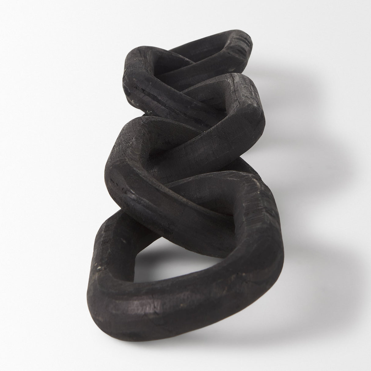 Alix Black Wood Link Chain Decorative Object by Mercana at Eve Furniture