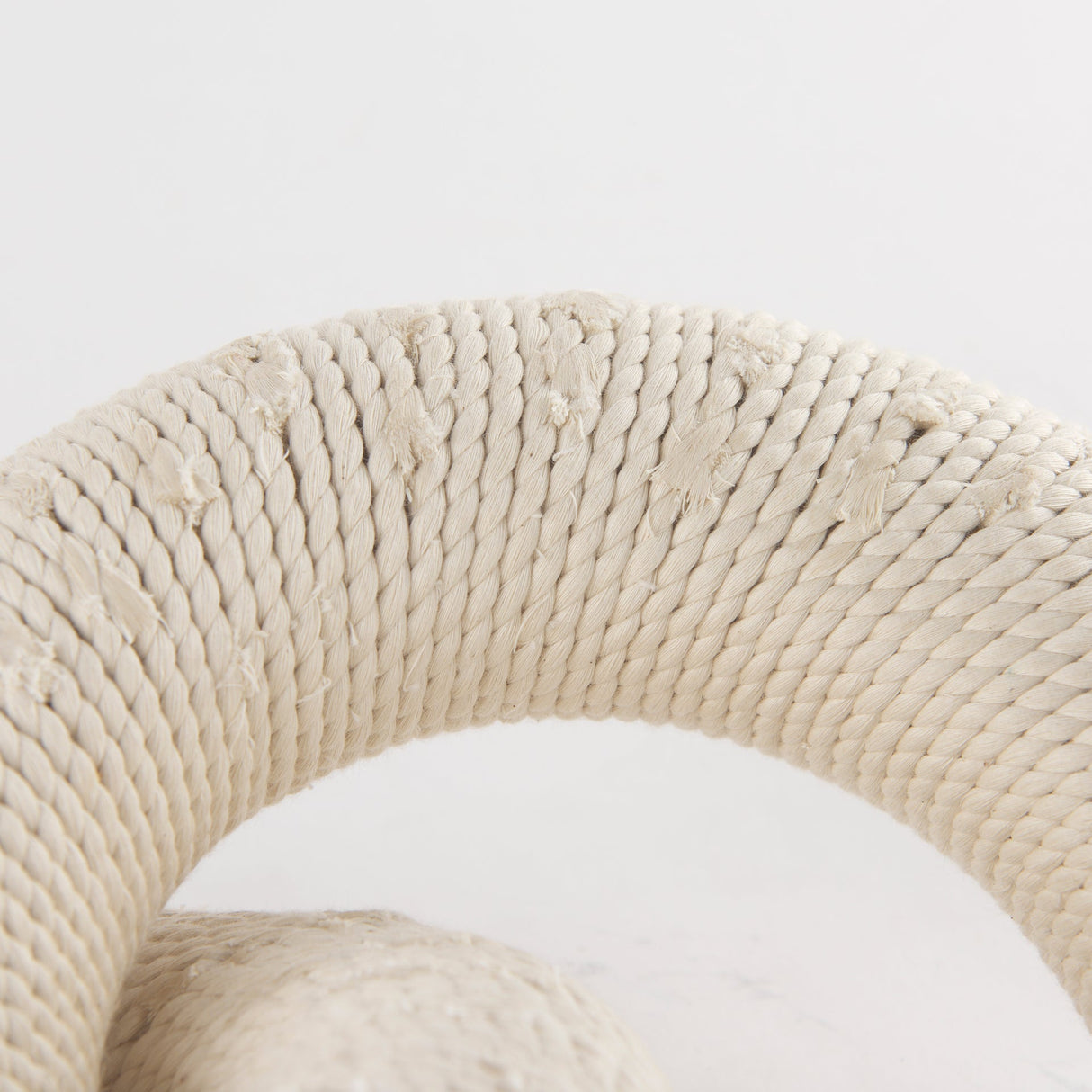 Alize Cotton Rope Wrapped Solid Wood Circular Chain Link Decorative Object by Mercana at Eve Furniture