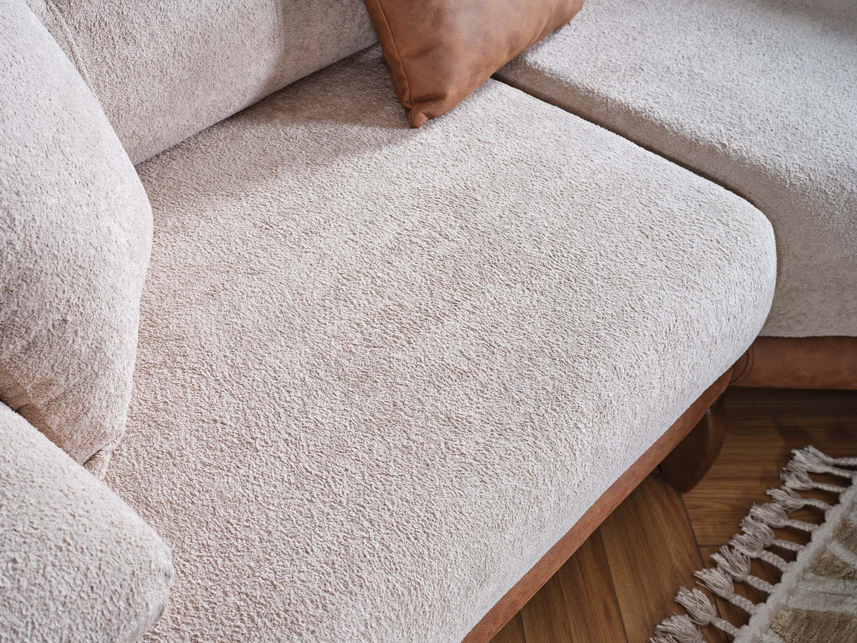 Allegra Cream Modular Sectional by Furnia at Eve Furniture