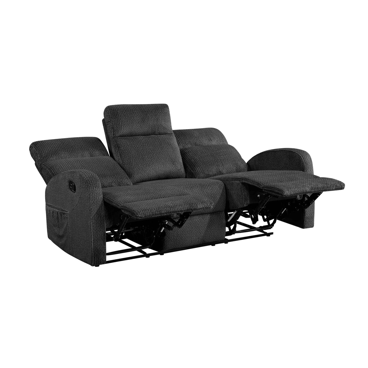 Allen Dark Gray 3-Piece Reclining Living Room Set by Homelegance at Eve Furniture
