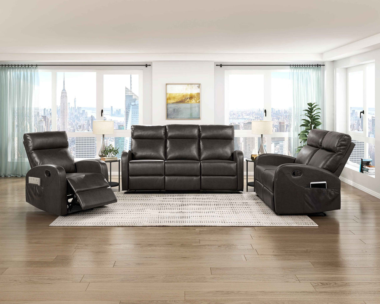 Allen Espresso Reclining Living Room Set by Homelegance at Eve Furniture