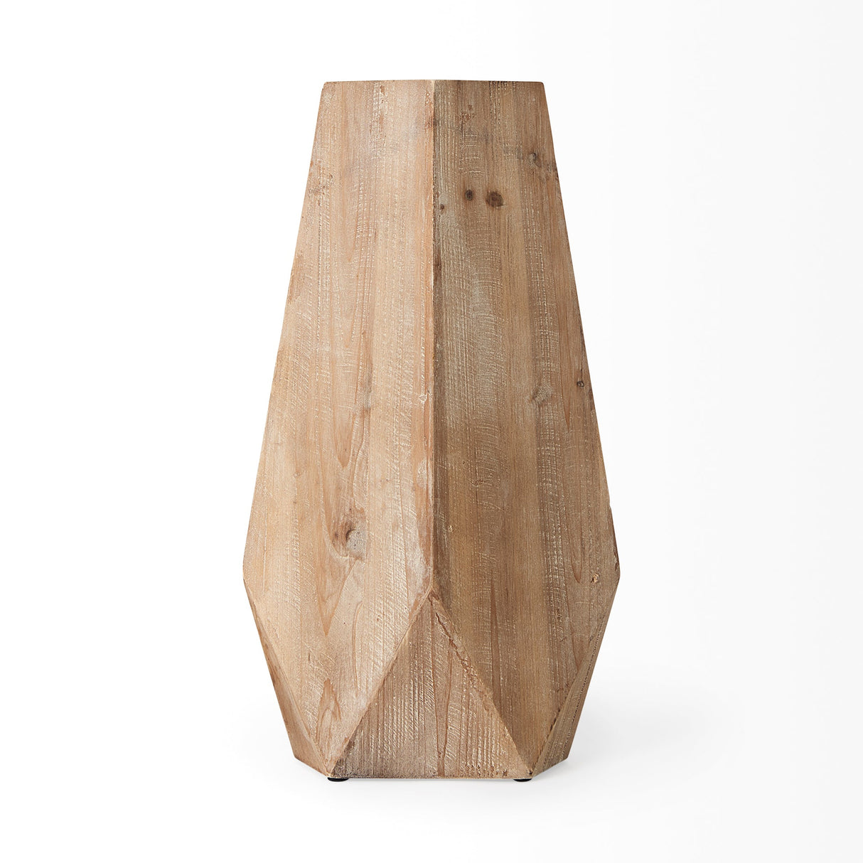 Allen I Large Natural Wooden Base Oval Vase by Mercana at Eve Furniture