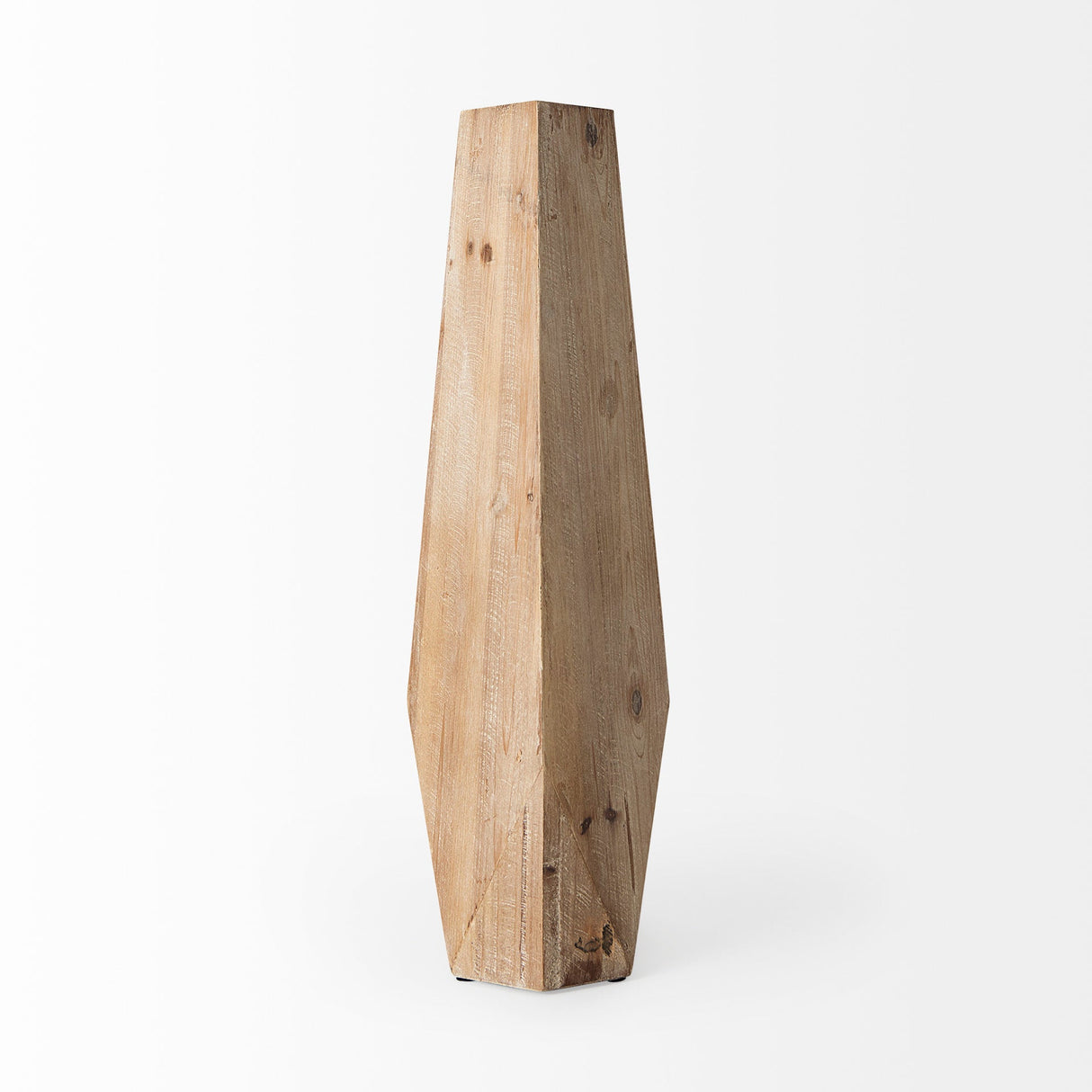 Allen I Large Natural Wooden Base Oval Vase by Mercana at Eve Furniture