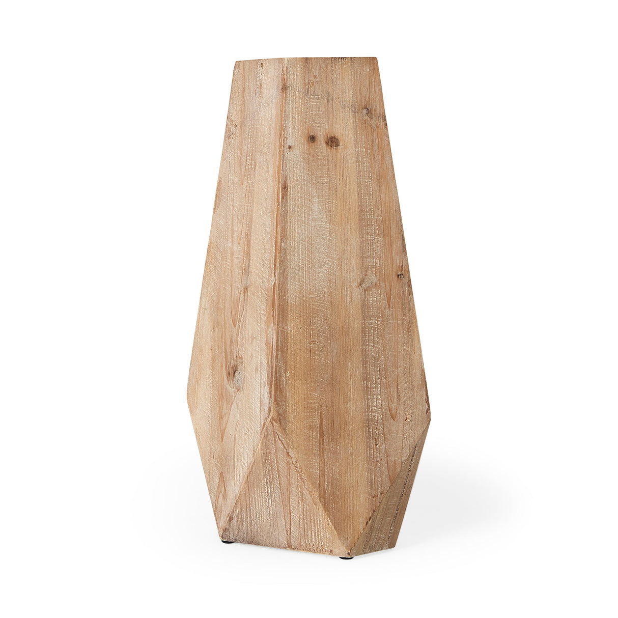 Allen I Large Natural Wooden Base Oval Vase by Mercana at Eve Furniture