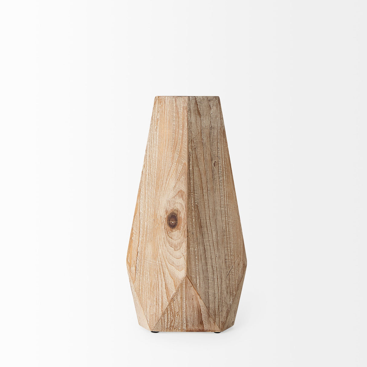 Allen II Small Natural Wooden Base Oval Vase by Mercana at Eve Furniture