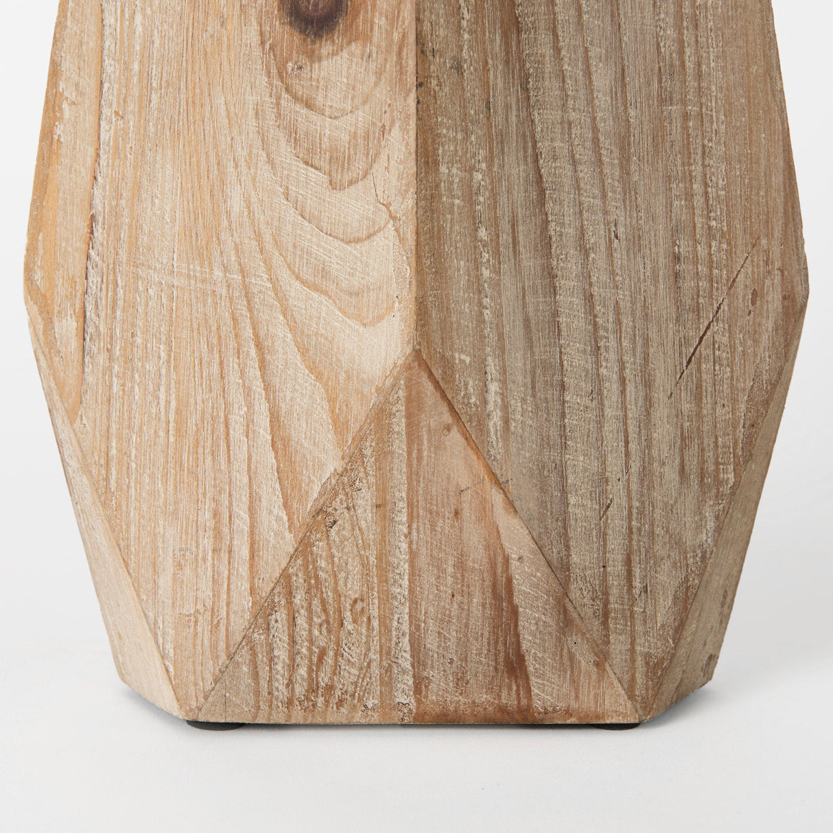 Allen II Small Natural Wooden Base Oval Vase by Mercana at Eve Furniture
