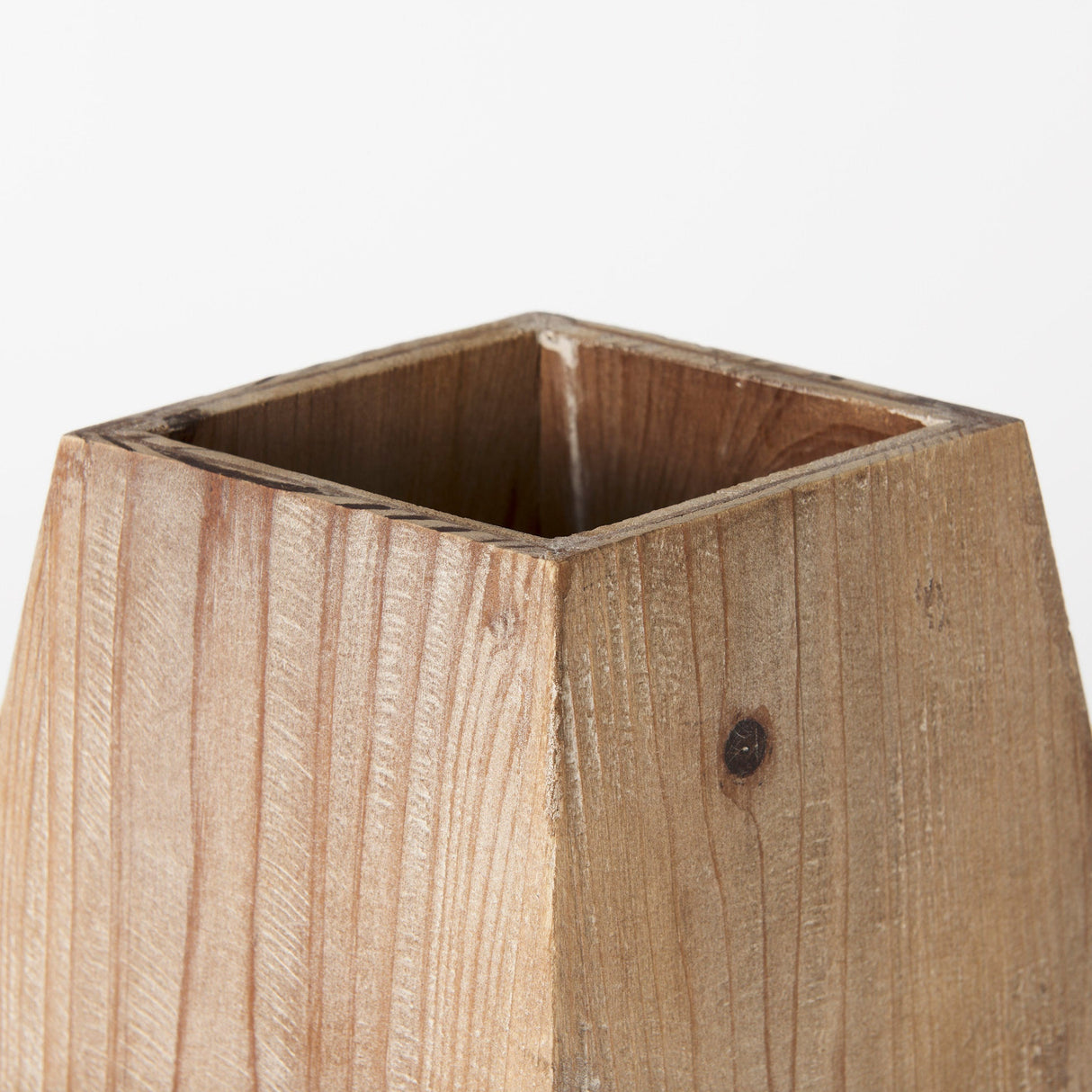Allen III Tall Natural Wooden Base Oval Vase by Mercana at Eve Furniture