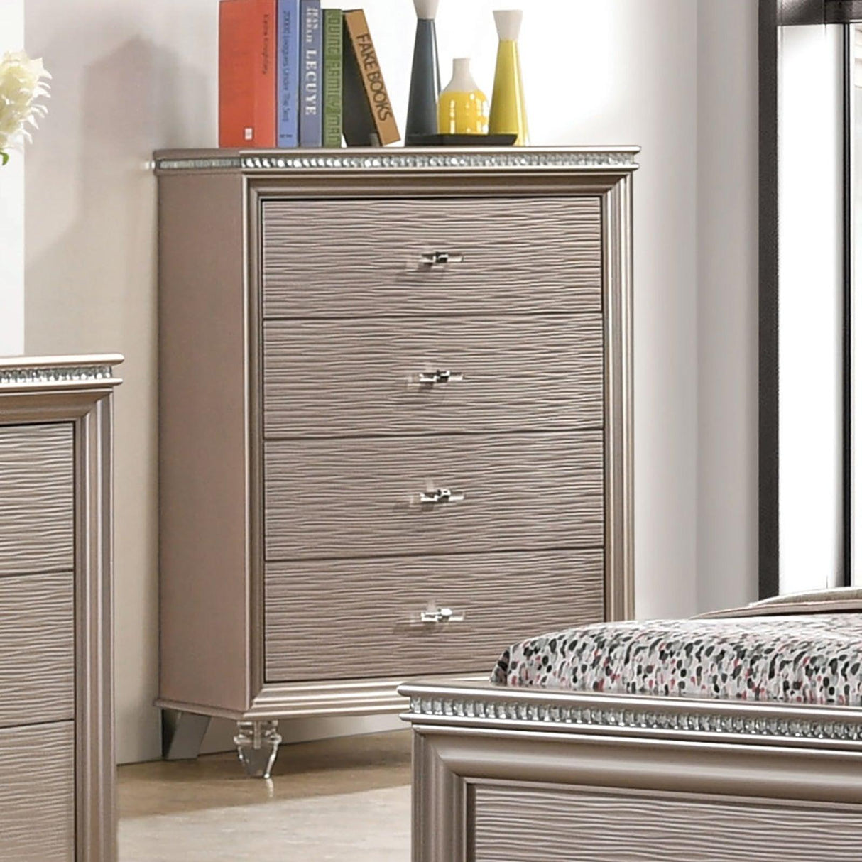 Allie Rose Gold Chest by Furniture of America at Eve Furniture
