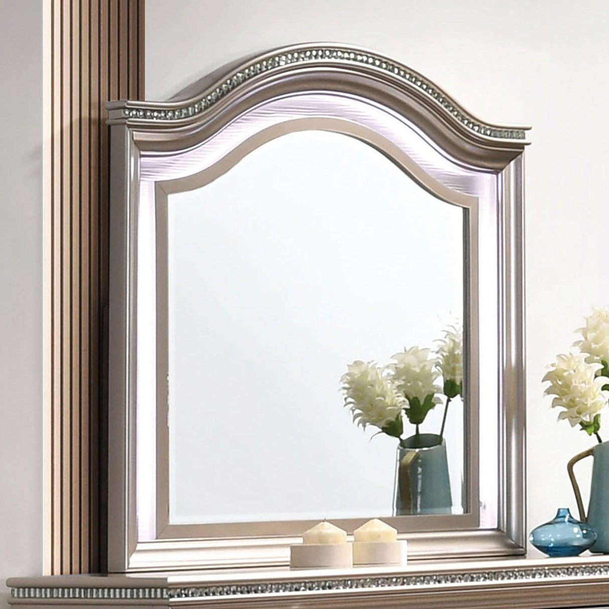 Allie Rose Gold Mirror by Furniture of America at Eve Furniture