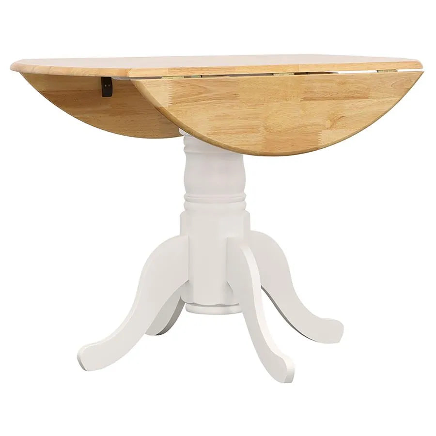 Allison Natural Brown/White 5-Piece Drop Leaf Dining Set by Coaster at Eve Furniture