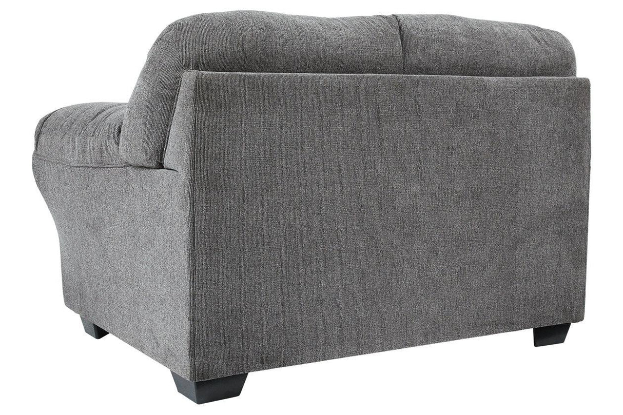 Allmaxx Pewter Fabric Loveseat by Ashley at Eve Furniture