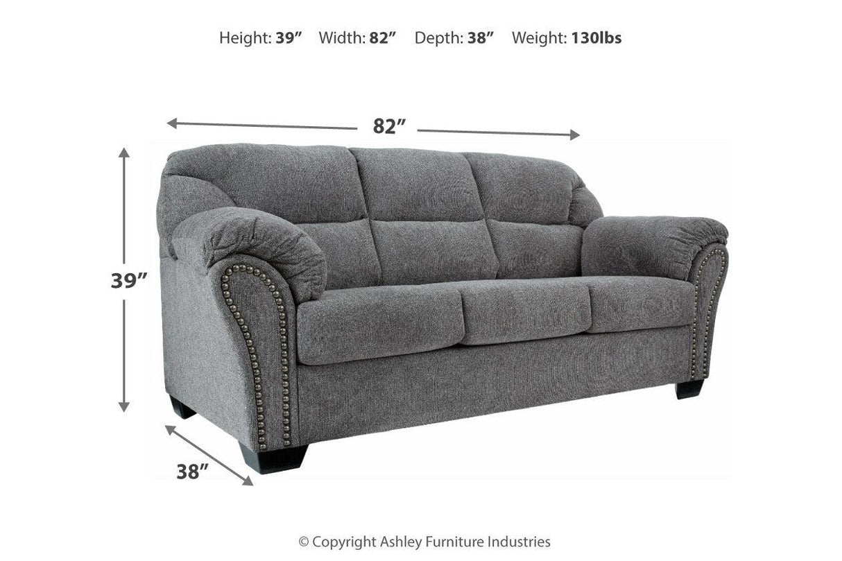 Allmaxx Pewter Fabric Sofa by Ashley at Eve Furniture