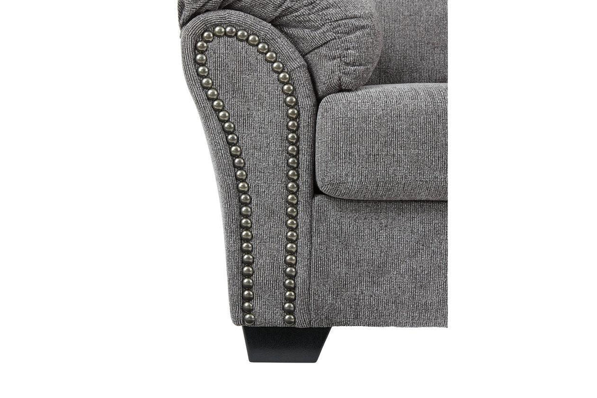 Allmaxx Pewter Fabric Sofa by Ashley at Eve Furniture