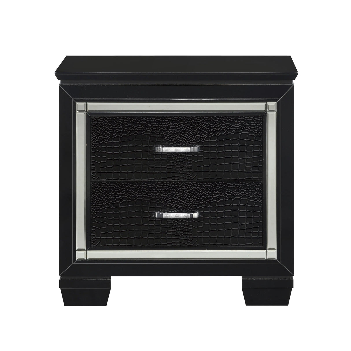 Allura Black LED Upholstered Panel Bedroom Set by Homelegance at Eve Furniture