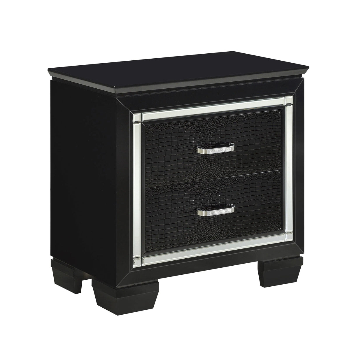 Allura Black LED Upholstered Panel Bedroom Set by Homelegance at Eve Furniture