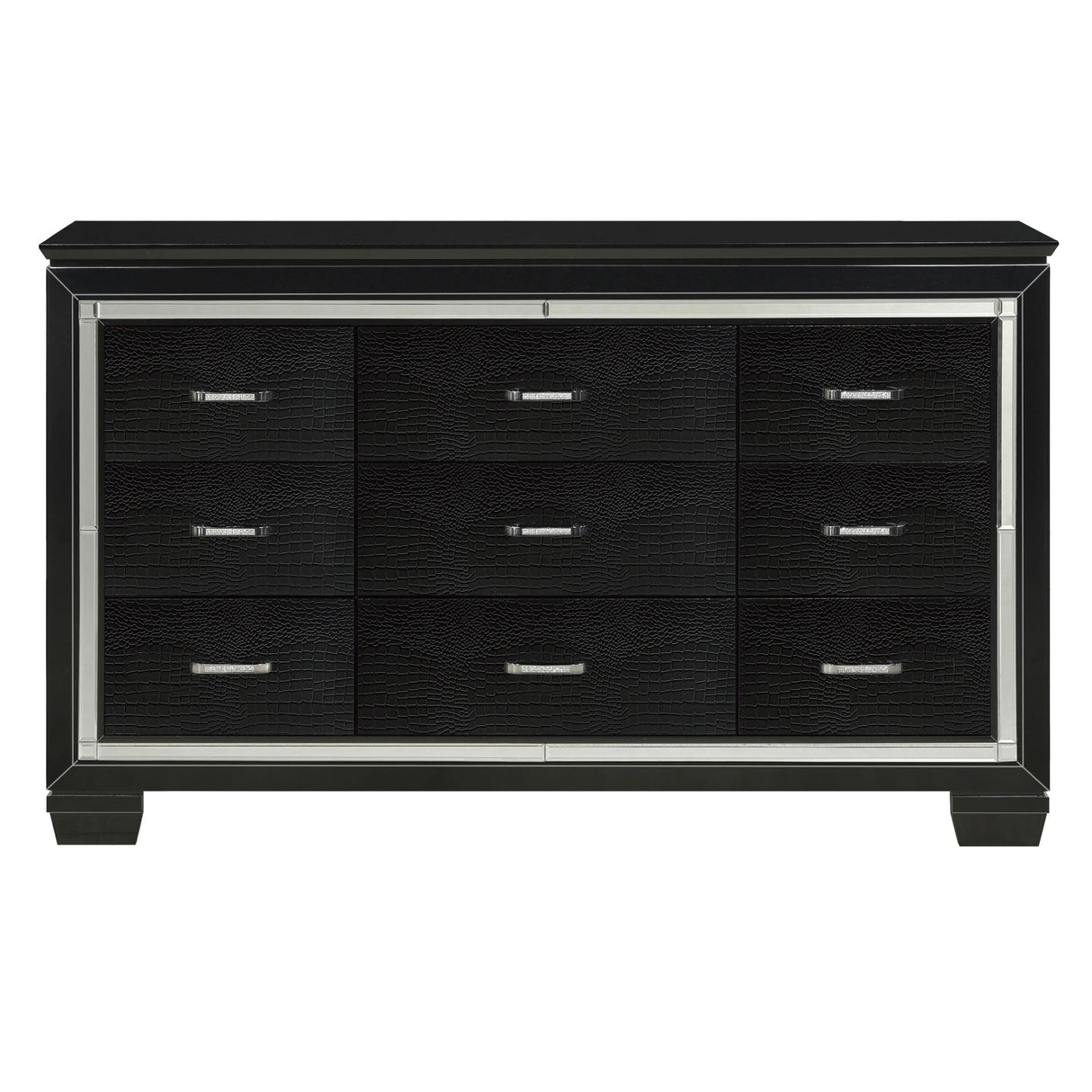 Allura Black LED Upholstered Panel Bedroom Set by Homelegance at Eve Furniture